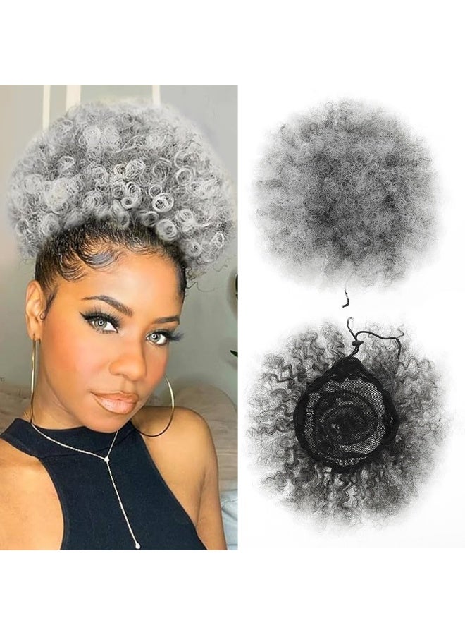 SHINEDOWN Afro Puff Ponytail للنساء السود، الرباط ذيل حصان التمديد، شعر مستعار اصطناعي، مناسب للنساء لارتدائه، مع تصميم مشبك